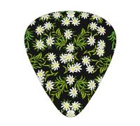 Edelweiss alpino suizo floral,12 púas de guitarra, 3 grosores diferentes para guitarra acústica, bajo y ukelele