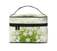 Edelweiss Flores de montaña suizas, Bolsa de Maquillaje Bolsa de cosméticos Bolsa de Aseo de Viaje portátil Estuche para lápices