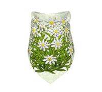 Edelweiss, Flores de montaña suizas,Bufanda con Babero y Capucha Triangular Bufanda Ajustable para Mascotas Capucha Lavable Adecuada para Perros y Gatos pequeños, medianos y Grandes