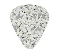 Edelweiss moderna, flores alpinas suizas,12 púas de guitarra, 3 grosores diferentes para guitarra acústica, bajo y ukelele