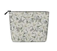 Edelweiss Moderno, Flores Alpinas suizas,Neceser de Maquillaje de imitación Lino, Neceser de Viaje portátil