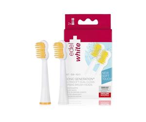 Edelwhite 100-192 - Cabezales de repuesto para cepillo de dientes sónico Sonic Generation SG8 (Winner) - SG12, ultrasuaves y blancos, 2 unidades