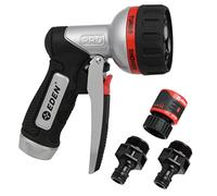 Eden 94833 Pro Metal 6-Pattern Front Trigger Garden W/Quick Connect Starter Set, Boquilla de pulverización de alta presión para manguera