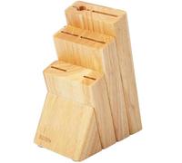 Eden Bloque de Cuchillos para 6 Herramientas, Adecuado para 6 Cuchillos o 5 Cuchillos y una Chaira, Madera de Caucho, Bloque sin Cuchillos