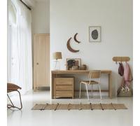 Eden - Escritorio infantil de roble macizo con cajón de almacenaje H 74 x B 160 x T 60 cm