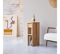 Eden - Mesa auxiliar de roble macizo H 70 x B 20 x T 35 cm