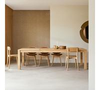 Eden - Mesa extensible de roble macizo para 6-10 personas H 75 x B 260 x T 90 cm
