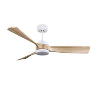 Eden pulse Ventilador DC 26W Blanco 3 Aspas 132D 6 Velocidades Temporizador Memoria 24 Función Remota Luz LED 2950lm Ideal para aire fresco y confort térmico.