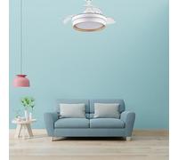 Eden pulse Ventilador DC 48W 3 aspas 91d 4800lm 6 velocidades 3000-4500-6000K con control remoto, memoria y temporizador para uso doméstico.