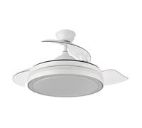 Eden pulse Ventilador DC 72W, 6120 lm, 3 aspas, 110º, 3 colores, control remoto, temporizador, memoria; ideal para climatización y confort en el hogar.