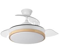 Eden pulse Ventilador DC 72W, 6120 LM, 91D, 3 aspas desplegables, 3000-4000-6000K, control remoto, temporizador y memoria, ideal para climatización.