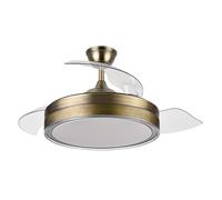 Eden pulse Ventilador DC 72W 6120lm 3 aspas, ángulo 108°, 3000-4000-6000K, control remoto, memoria y temporizador para climatización eficiente.