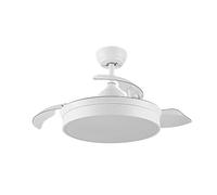 Eden pulse Ventilador DC 72W 6120lm Blanco, 3 Aspas, Desp. 110°, 3 Colores, con Control Remoto, Temporizador y Memoria, ideal para climatización y confort.