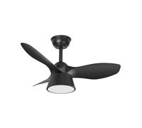 Eden Pulse Ventilador negro 36w 2680lm 3 aspas 31/46 x 82 x 82 cm, temperatura regulable, mando