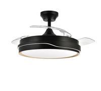 Eden pulse Ventilador negro y madera 72W 7200 lm, 3 aspas 107D, 6 velocidades, led integrada, 36,5/49x49/107 cm