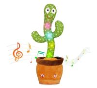 Edencomer Cactus Bailarín, Cactus Bailarin Repite Español, Cactus Parlante Que Baila Habla Repite, Juguete para Bebé con Luces y Canciones, para Navidad o Cumpleaños