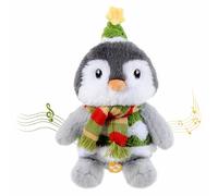 Edencomer Peluche Interactivo Pingüino - Juguete Musical Que Canta, Baila y Repite lo Que Dices, Peluche Bebe Recien Nacido Sensorial con Luces, Regalo Original para Niños y Adultos