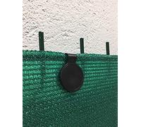 edenvista Clips de fijación, con protección antirrayos UV, para Lona separadora de 90 a 350 g/m2 | Bolsa de 20 Piezas, Color Negro.