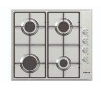 Edesa EGX-6041 TI B - Placa de Gas Butano 58Cm 4 Fuegos Autoencendido Mandos Laterales Inox