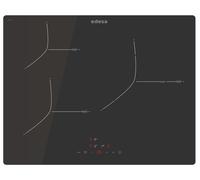 EDESA Placa Inducción EIT-6328 R 3 Áreas Cocción Control Táctil 9 Niveles y Booster Potencia Regulable Bloqueo Seguridad Temporizador Función Stop & Go Potencia Máxima 7kW Color Negro