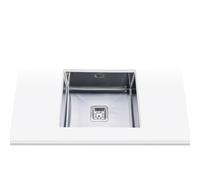 Edesa | Fregadero Bajo Encimera | Modelo MAKALU BE 45x40 1C R-10 | 1 Cubeta Cuadrada | Fregadero de Cocina 20 cm de Profundidad | Ancho de 60 cm | Acabado en Acero Inoxidable