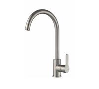 EDESA Grifo De Cocina NIAGARA X/C Monomando Caño Alto Giratorio 360º Acero Inoxidable Aireador Anticalcáreo Cartucho Cerámico Apertura En Frío Reductor Caudal 5L Acabado Inox