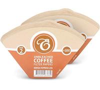 EDESIA ESPRESS - 200 Filtros de Café Cónicos de Papel - Filtro de Café N°2 para Cafetera Manual, Método Pour-Over y Preparación Suave - Tamaño 2 Marrón