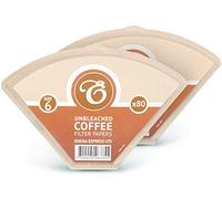 EDESIA ESPRESS - 2x80 Filtros de Café Cónicos de Papel - Filtro de Café N°6 para Cafetera Manual, Método Pour-Over y Preparación Suave - Tamaño 6 Marrón