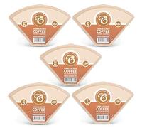 EDESIA ESPRESS - 5x80 Filtros de Café Cónicos de Papel - Filtro de Café N°6 para Cafetera Manual, Método Pour-Over y Preparación Suave - Tamaño 6 Marrón