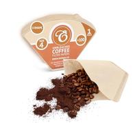 EDESIA ESPRESS - Pack de 100 filtros de papel para café - Forma de cono - Sin blanquear - Marrón - Tamaño 4
