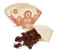 EDESIA ESPRESS - Pack de 200 filtros de papel para café - Forma de cono - Sin blanquear - Marrón - Tamaño 4