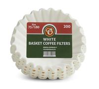 EDESIA ESPRESS - Pack de 200 filtros de papel para café - Tipo cesta - De 4 a 10 tazas - 75/180 mm