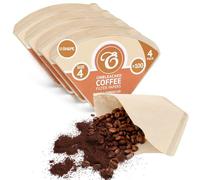 EDESIA ESPRESS - Pack de 400 filtros de papel para café - Forma de cono - Sin blanquear - Marrón - Tamaño 4