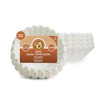 EDESIA ESPRESS - Pack de 400 filtros de papel para café - Tipo cesta - De 8 a 12 tazas - 80/200 mm