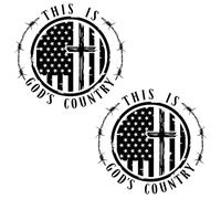 eDesign Calcomanía de vinilo con texto en inglés «This is God's Country» de 5 pulgadas - Adhesivo de vinilo de alta calidad para coches, camiones, portátiles y más - Resistente a la intemperie y