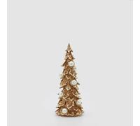 EDG Enzo De Gasperi - Árbol de Navidad con perlas, 34 x 13 cm, color dorado