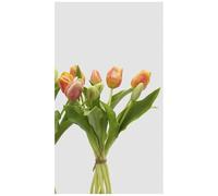 EDG Enzo de Gasperi Bouquet Tulipanes x7 Real-Touch artificiales H30 cm 2 variantes (1 unidad) COLOR: NARANJA/AMARILLO