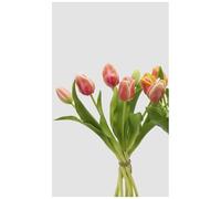 EDG Enzo de Gasperi Bouquet Tulipanes x7 Real-Touch artificiales H30 cm 2 variantes (1 unidad) COLOR: NARANJA OSCURO