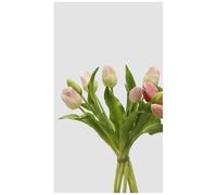 EDG Enzo de Gasperi Bouquet Tulipanes x7 Real-Touch artificiales H30 cm 2 variantes (1 unidad) COLOR: ROSA CLARO
