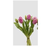 EDG Enzo de Gasperi Bouquet Tulipanes x7 Real-Touch artificiales H30 cm 2 variantes (1 unidad) COLOR: ROSA OSCURO