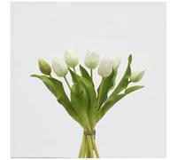EDG Enzo de Gasperi Bouquet Tulipani x7 bianchi Real-Touch artificiali H30 cm