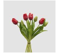 EDG Enzo de Gasperi Bouquet Tulipani x7 rossi Real-Touch artificiali H30 cm