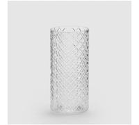Edg - Enzo de Gasperi Florero cilíndrico de interior, soporte para flores de cristal D11xH24 cm