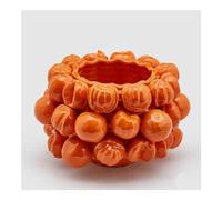 Edg - Enzo de Gasperi Jarrón de mesa de interior con mandarinas, macetero de suelo "Chakra" de cerámica naranja D31xH22 cm