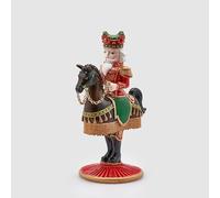 EDG Enzo De Gasperi - Portavelas de Navidad con diseño de soldado con caballo, altura 33 cm, 23 x 15 cm, color verde rojo