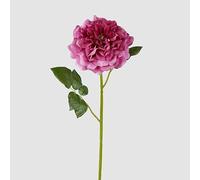 EDG Enzo De Gasperi - Rosa Jumbo - Rama con hojas de 80 cm de alto x 18 cm de diámetro - Planta artificial de color rosa oscuro