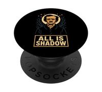 Edgar Allan PoE - Abanico de Literatura gótica para poesía Oscura PopSockets PopGrip Adhesivo