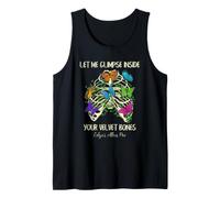 Edgar Allan PoE Bones Cita Gótica Mariposa Arte Anatomía Camiseta sin Mangas