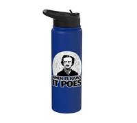 Edgar Allan Poe divertido Cuando llueve Poes Stainless Steel Insulated Water Bottle