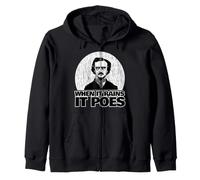 Edgar Allan PoE Divertido Cuando llueve Poes Sudadera con Capucha
